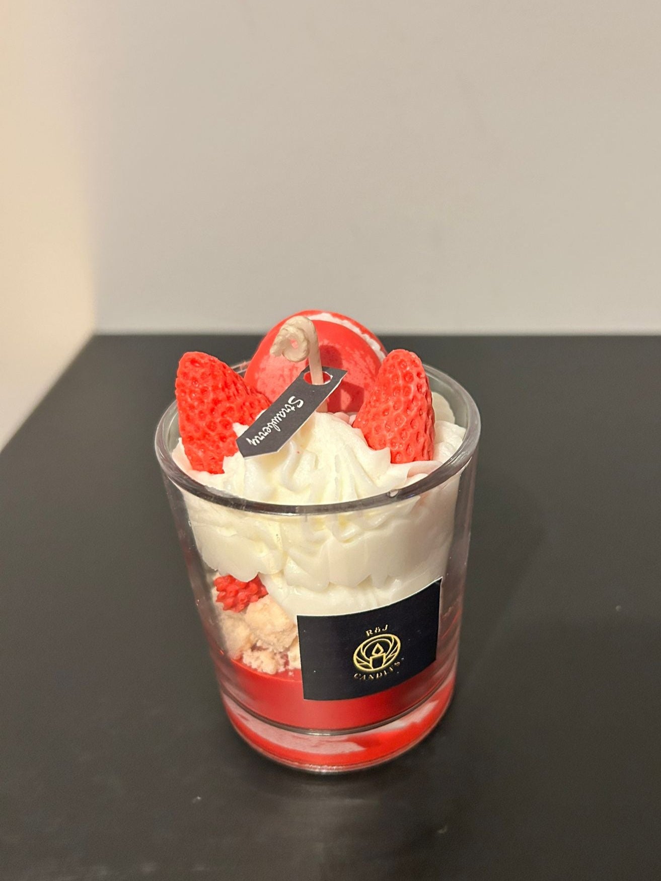 Strawberry & Vanilla Dessert Candle
