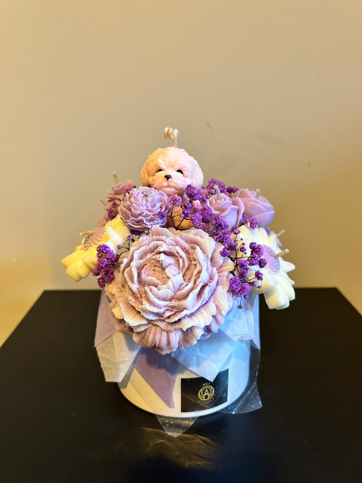 Puppy-Flower bouquet